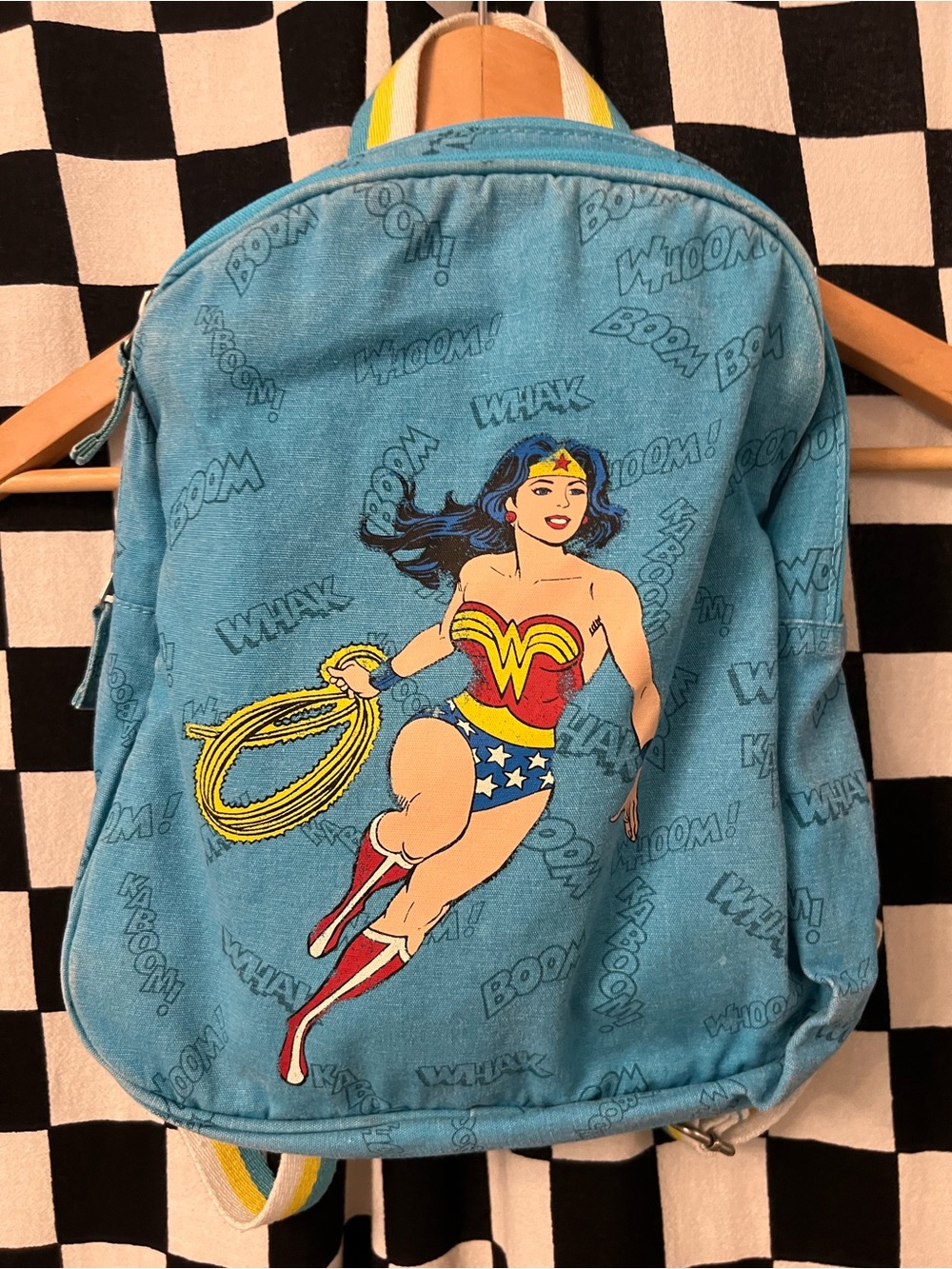 Pottery Barn Kids blue Wonder Woman Mini Backpack Superhero